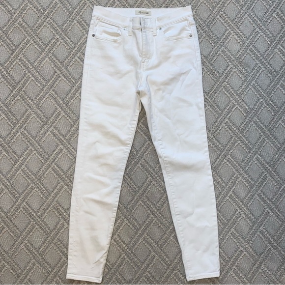 Madewell 9" High Riser Skinny Jeans stretch denim white size 27 4 - Picture 2 of 6